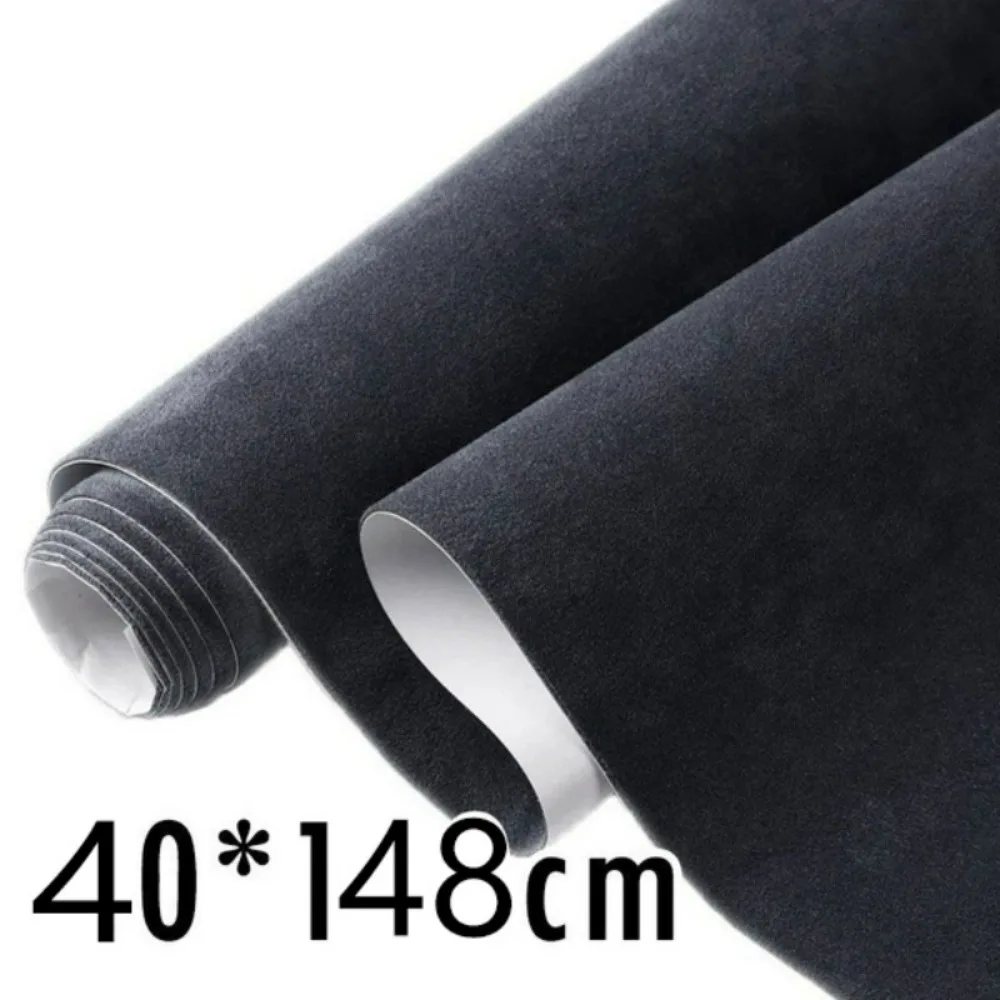 Soft Velvet Cloth Sticker 20/40 x148cm Self Adhesive Car Interior Decor Flocking Fabric Decal Liner Jewelry Box Drawer DIY Liner