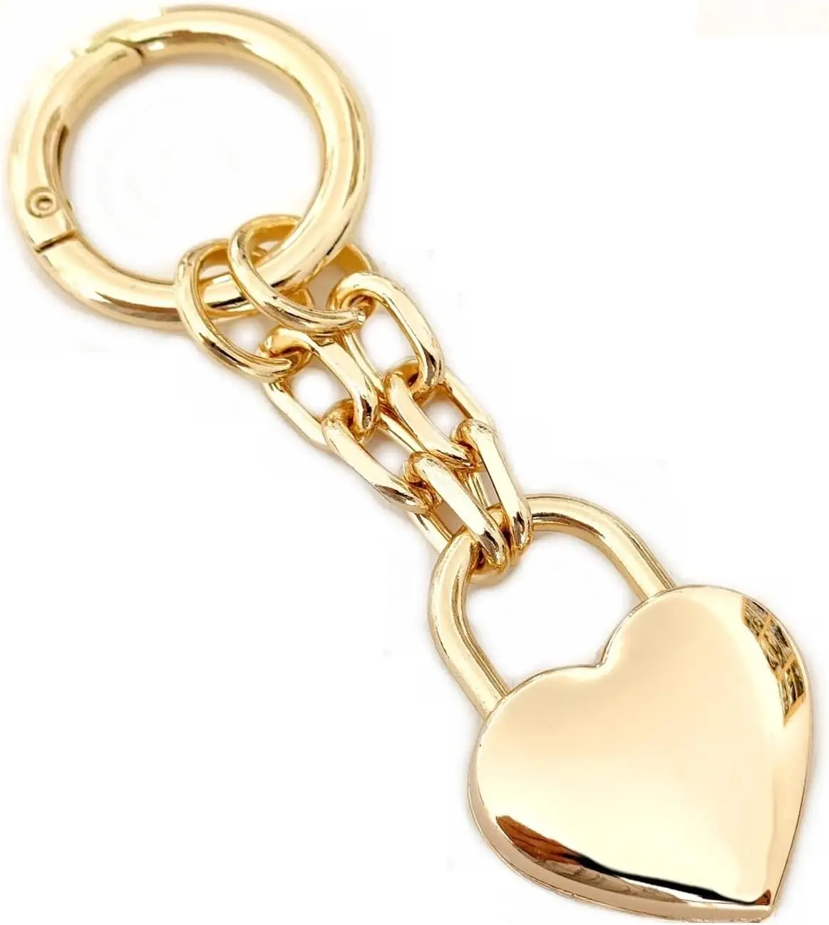 

Gold Heart Padlock Bag Charms Heart Shaped Lock Keychain Accessories for Women Handbag Purse Charm Chain Gift