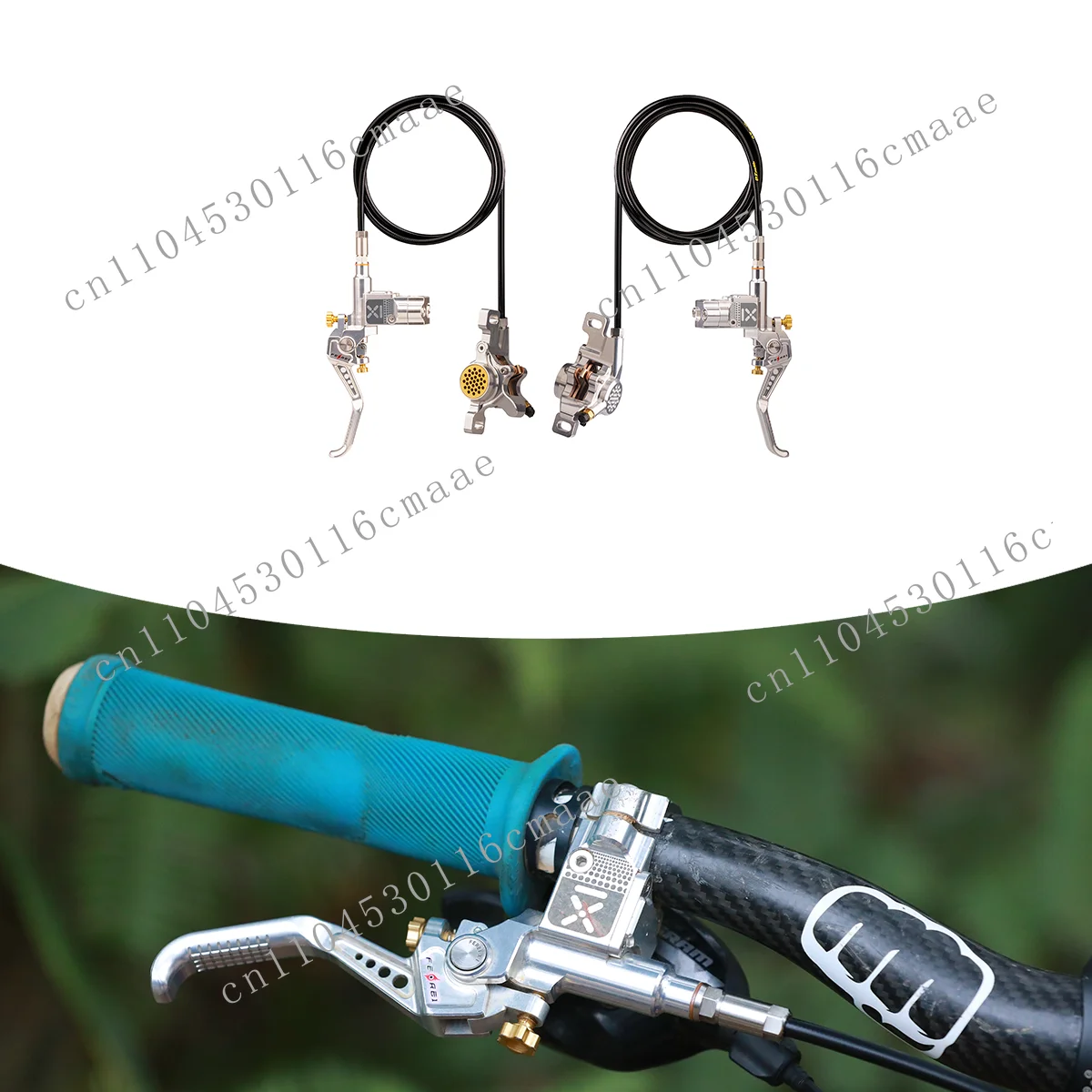 Suitable for High Performance 2-Piston Disc Brake Kit 2-Finger Grip Forged Aluminum Caliper 180-220mm Disc Brake