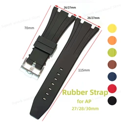 Rubber Watch Band for Royal Oak Offshore Series Silicone Strap 27mm 28mm 30mm Men Women Soft Sport Bracelet Watch Accessories