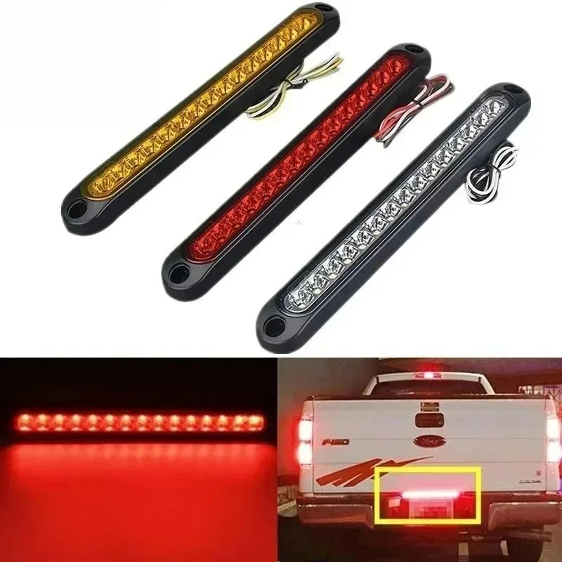 

4 шт. автомобильный фонарь 15 светодиодных ламп для автомобиля, грузовика, внедорожника, автофургона, 12 В, сигнал стоп-сигнала, боковой габаритный сигнал поворота, предупреждение, задний фонарь, белый, красный