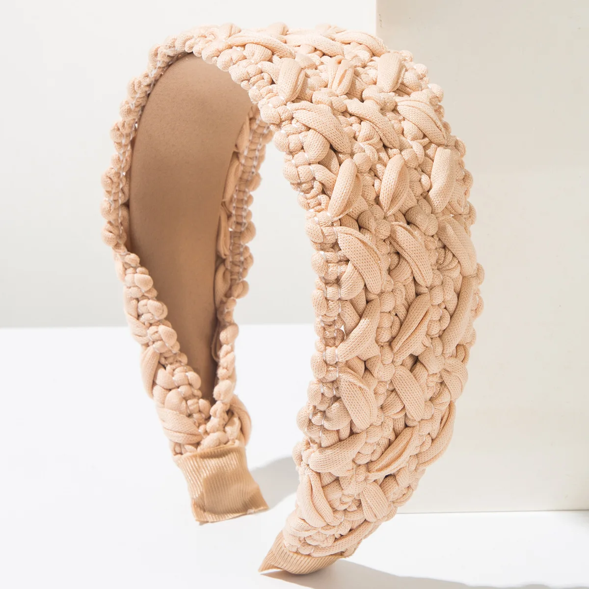 Korean Fashion Braided Wide Hairband Sweet Woven Braid Headband Face Slimming Hair Hoop Elegant Hair Accessories view 3