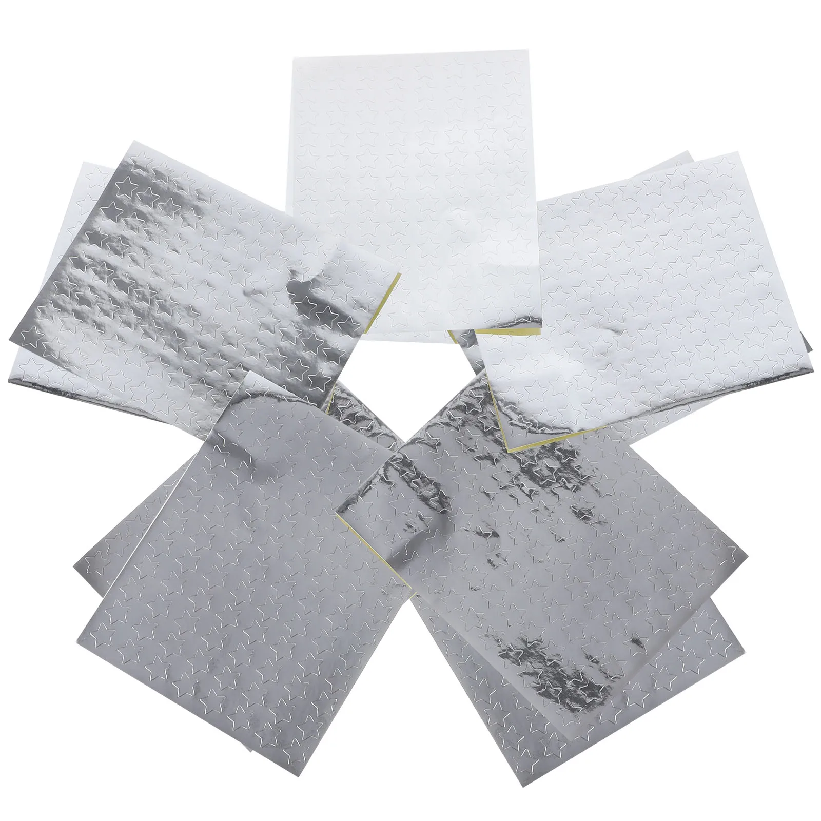 

960pcs Silver Star Foil Stickers 10 Sheets DIY Labels for Gift Box Sealing Packaging Wedding Favors Party Supplies Notebooks