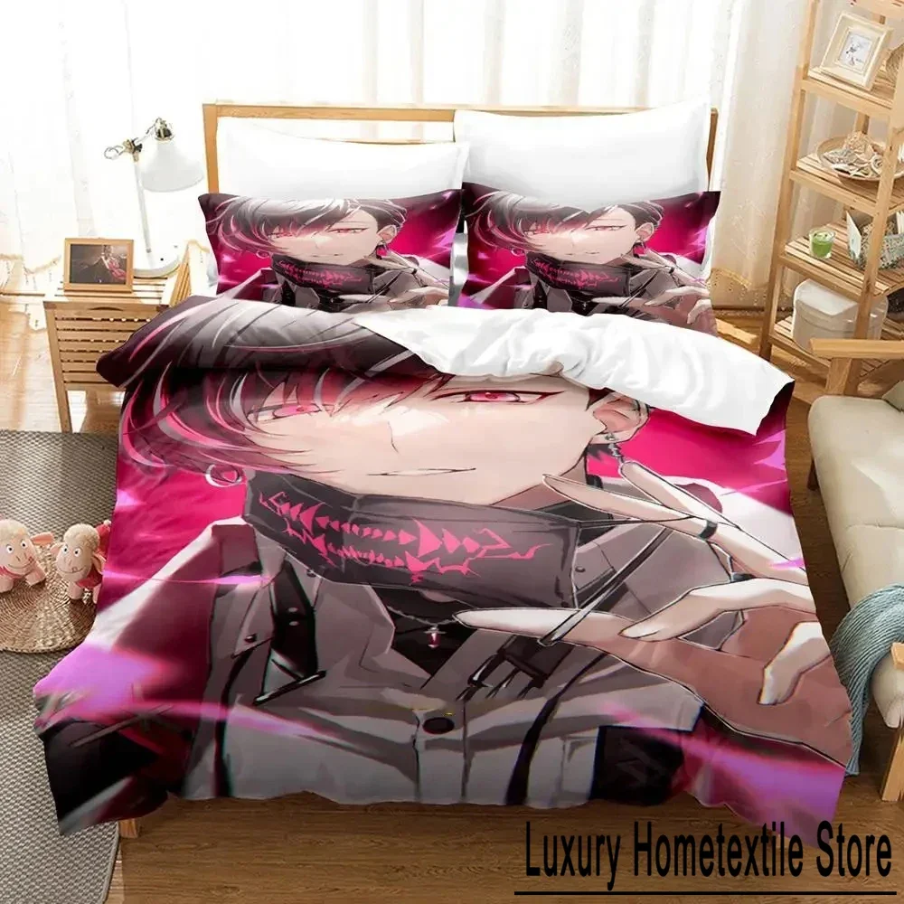 3DAnime Ver Vermillion NIJISANJI EN Bedding Set Duvet Cover Bed Set Quilt Cover Pillowcase Comforter king Queen Size Boys Adult