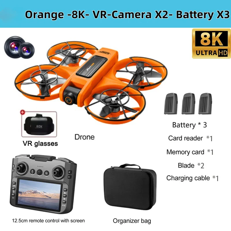 S156 Drone met VR-bril 8K WIFI GPS-positionering Professionele HD-antenne RC-vliegtuig HD Dual Camera Quadcopter Luchtdrone 2025