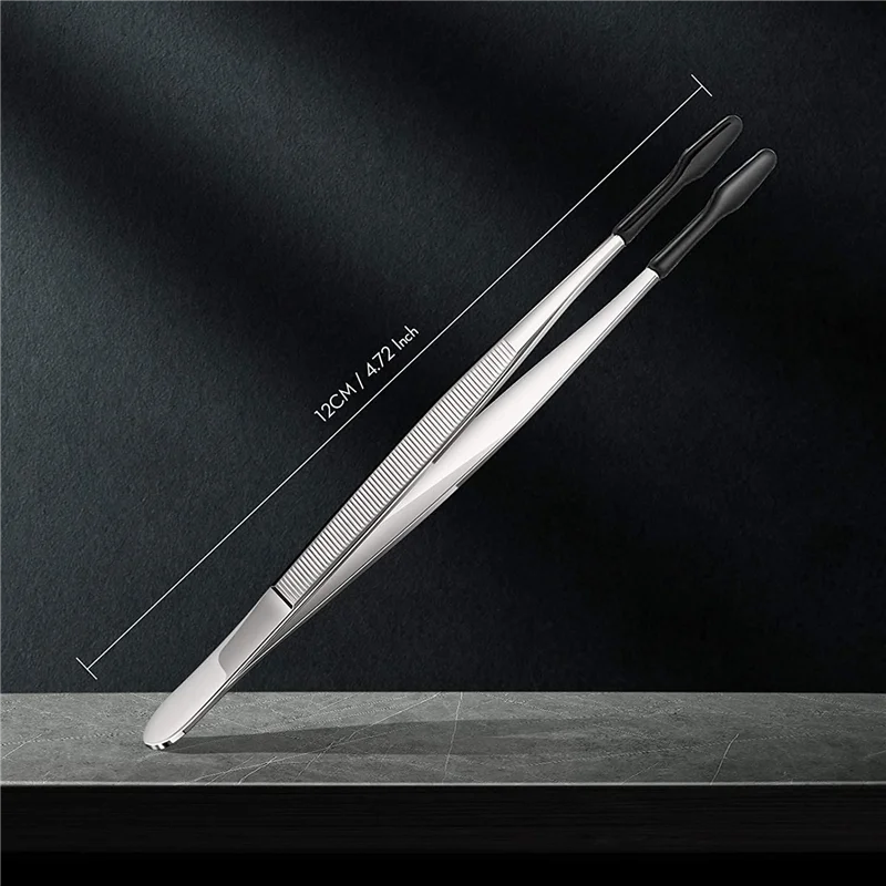 

Y51A-6 шт. пинцета с резиновым наконечником, прецизионные силиконовые пинцеты из ПВХ, лабораторные промышленные пинцеты для хобби, инструмент-черный