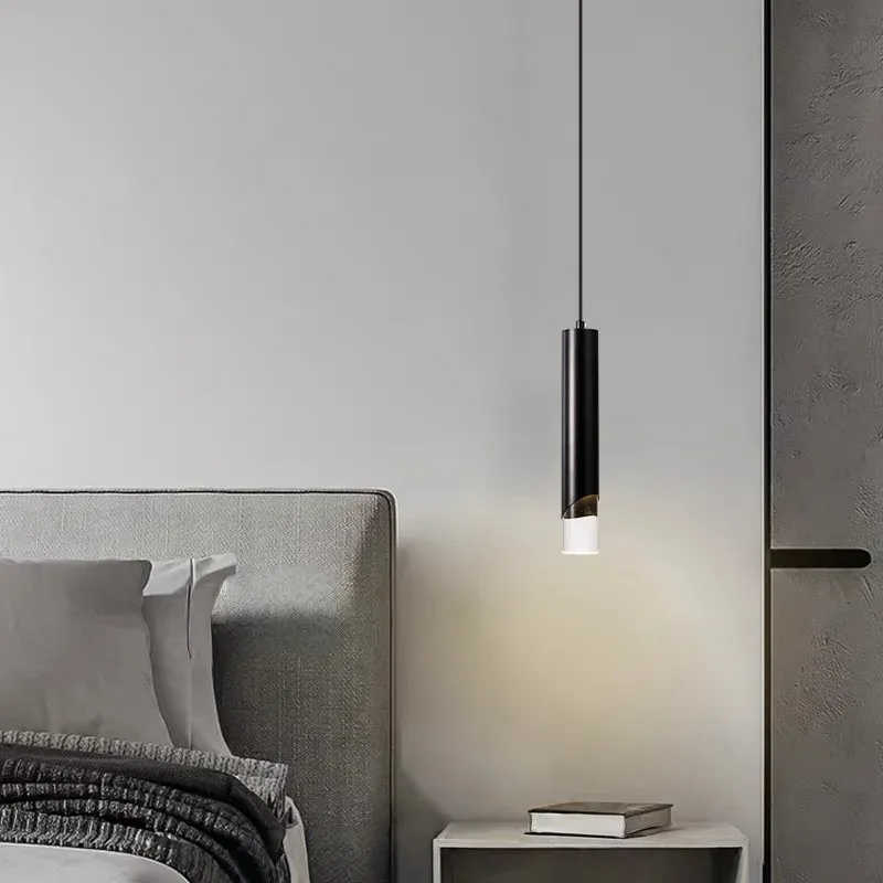 New Minimalist All Copper Crystal Chandelier for Post-modern Bedrooms Study Dining Room Bar Counters Artistic Pendant Lights