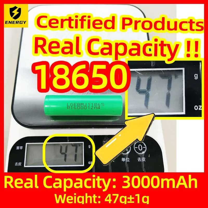 

100% Safe and Durable, Real Capacity 3.7V 18650 3000 mAh Llithium-Ion NCR18650GA Rechargeable Multifunctional Battery+Charger