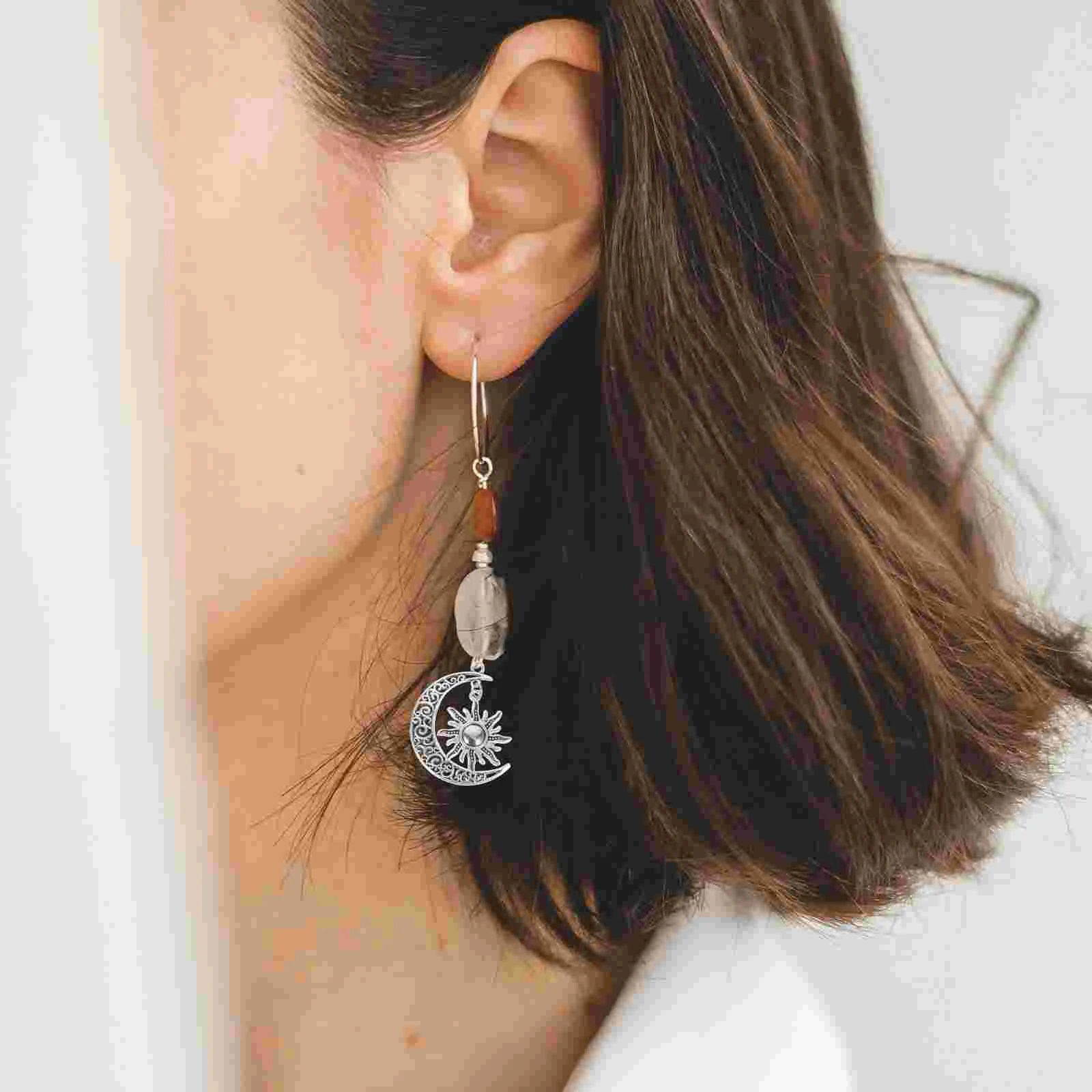 10 قطع القمر الشمس قلادة سبيكة مجوهرات DIY قلادة سحر لصنع الإكسسوارات أساور فضية وملكة جمال