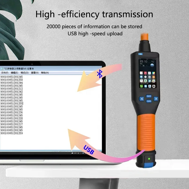 OTPS long stick sheep ear tag handheld scanner 134.2khz Fdx/hdx portable cattle rfid reader animal ear tag stick chip scanner