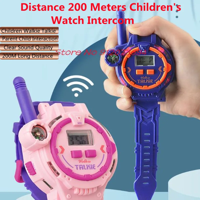 Parent Child Interaction Clear Audio Multifunctional  Walkie Talkie 200M Watch Style Wireless Call Children Walkie Talkie Gift