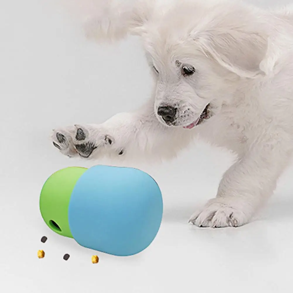 

Self-pleasure Dog Toy Rolling Food Dispenser Silicone Slow Feeder Mental Stimulation Dog Toy for Outdoor Training Sniffing