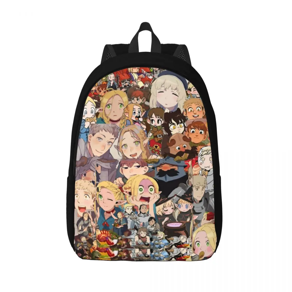 Mochila informal Delicious In Dungeon Meshi para hombres y mujeres, bolso de hombro universitario para deportes, escuela secundaria, senderismo, viajes, Anime Daypack