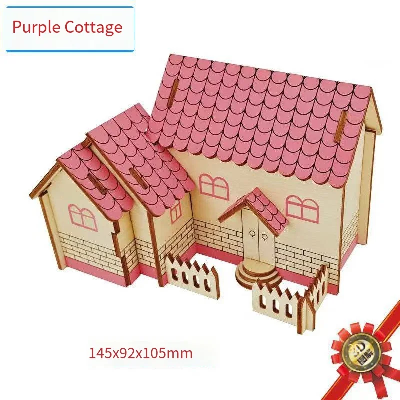 DIY บล็อกปริศนาสําหรับ 3 ถึง 14 ปีอาคารกระท่อมบล็อกของเล่น Builder บล็อกขนาดเล็กอาคารชุดของขวัญ