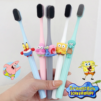 SpongeBob Ultra-fine Soft Toothbrush Fashion Kids Adult Teeth Deep Cleaning Tooth Brush Portable Travel Dental Oral Care Brush