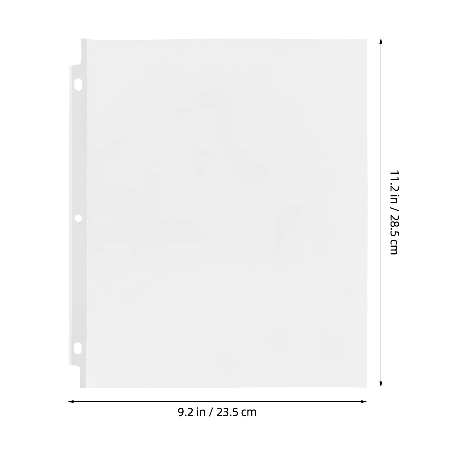 50Pcs Clear Plastic Sheet Protectors Binder Sleeves Transparent Design Easy Viewing Large Capacity A4 Paper Protectors