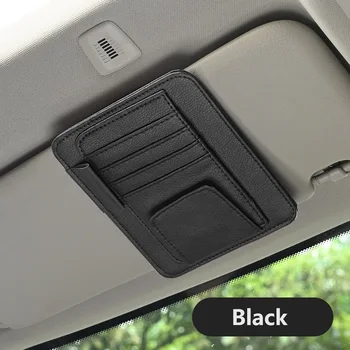 Multi functional ID storage clip car sun visor sun visor small card bag clip car glasses clip banknote storage bag