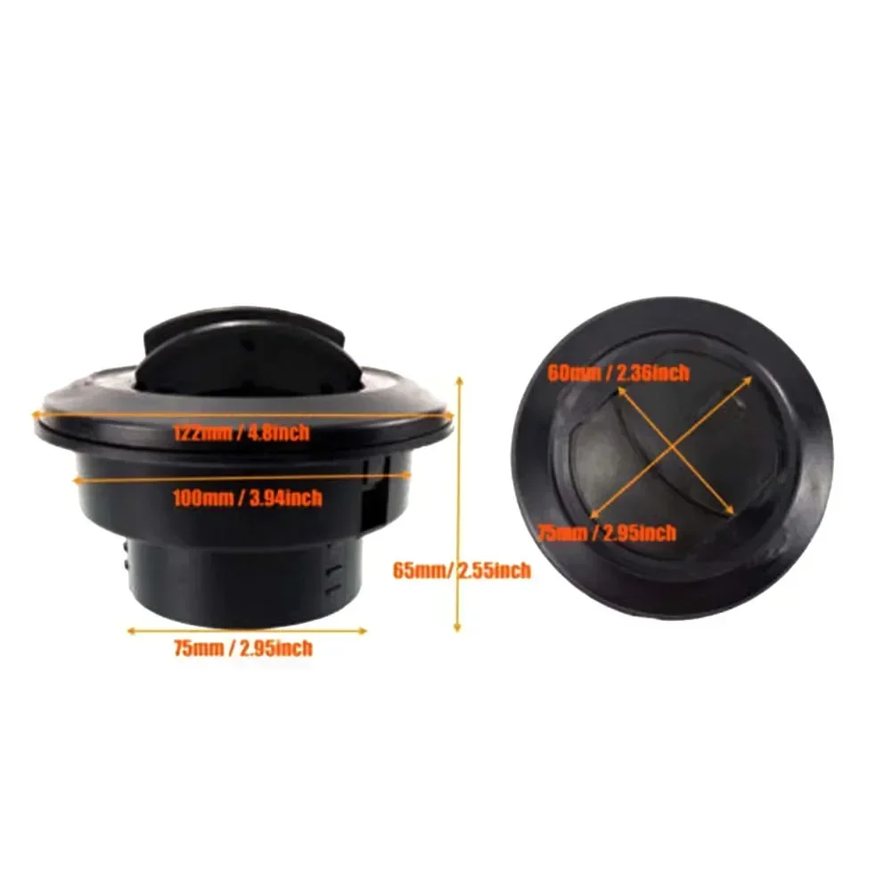

75mm Air Vent Outlet Black Closeable Rotatable Car Trukc Diesel Parking Heater For Webasto Car Truck Bus Caravan Boat