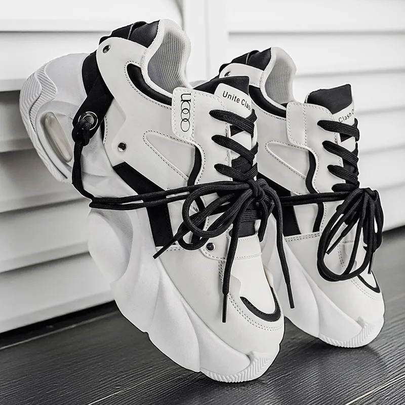 

Мужская спортивная обувь, классическая модная, прочная, дышащая, удобная кожаная обувь на толстой подошве, амортизирующая, для прогулок на открытом воздухе, для фитнеса