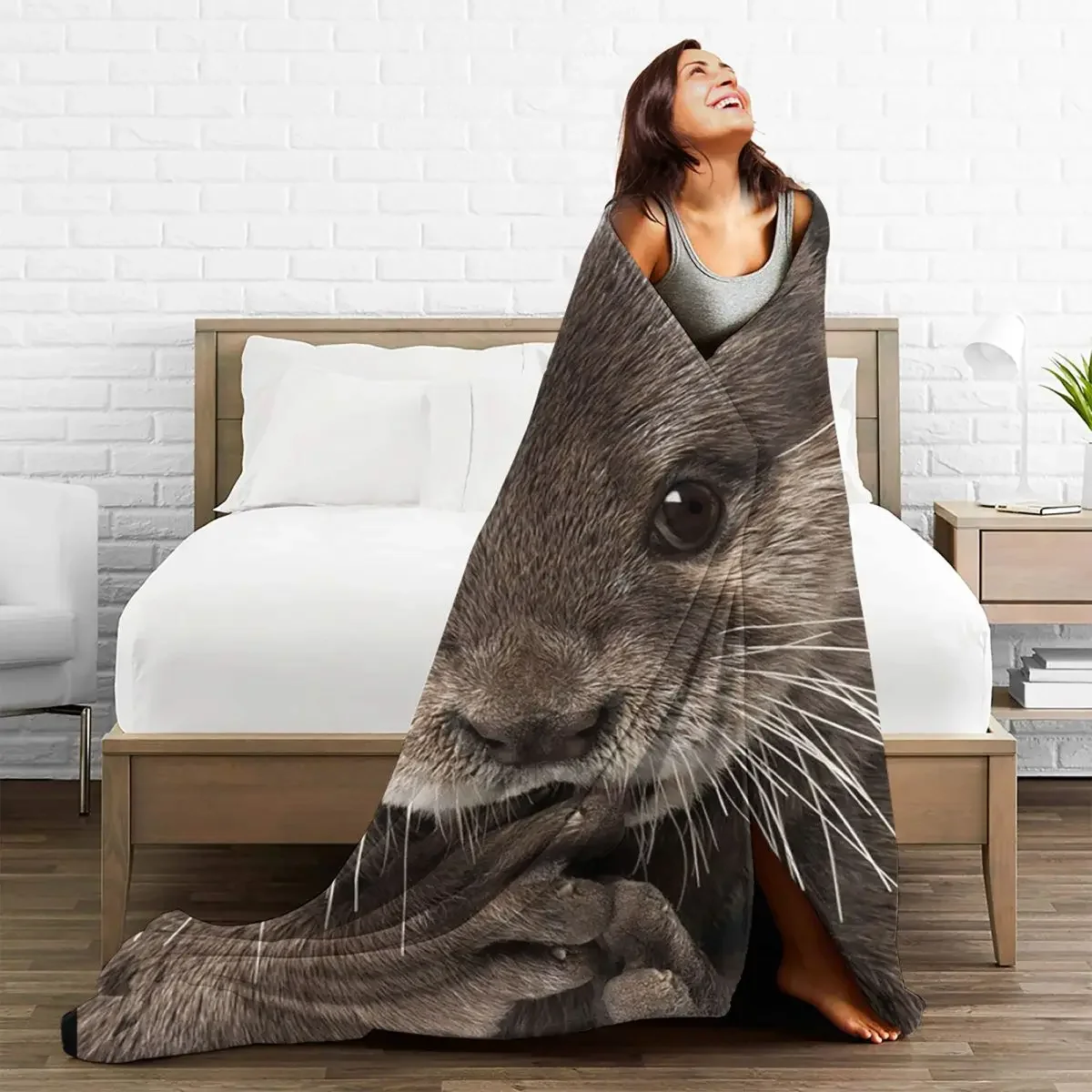 

Cute Sea Otters Baby Blankets Sofa Cover Coral Fleece Plush Textile Collage Decor Ultra-Soft Throw for Bedding Car Bedspread