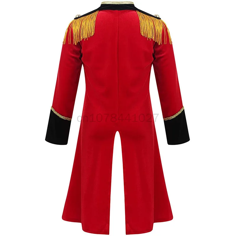 2023 Medieval Costume Jacket Men Stage Performance Uniform Coat Halloween Cosplay Showman Ringmaster Circus Dancewear S-XXXL