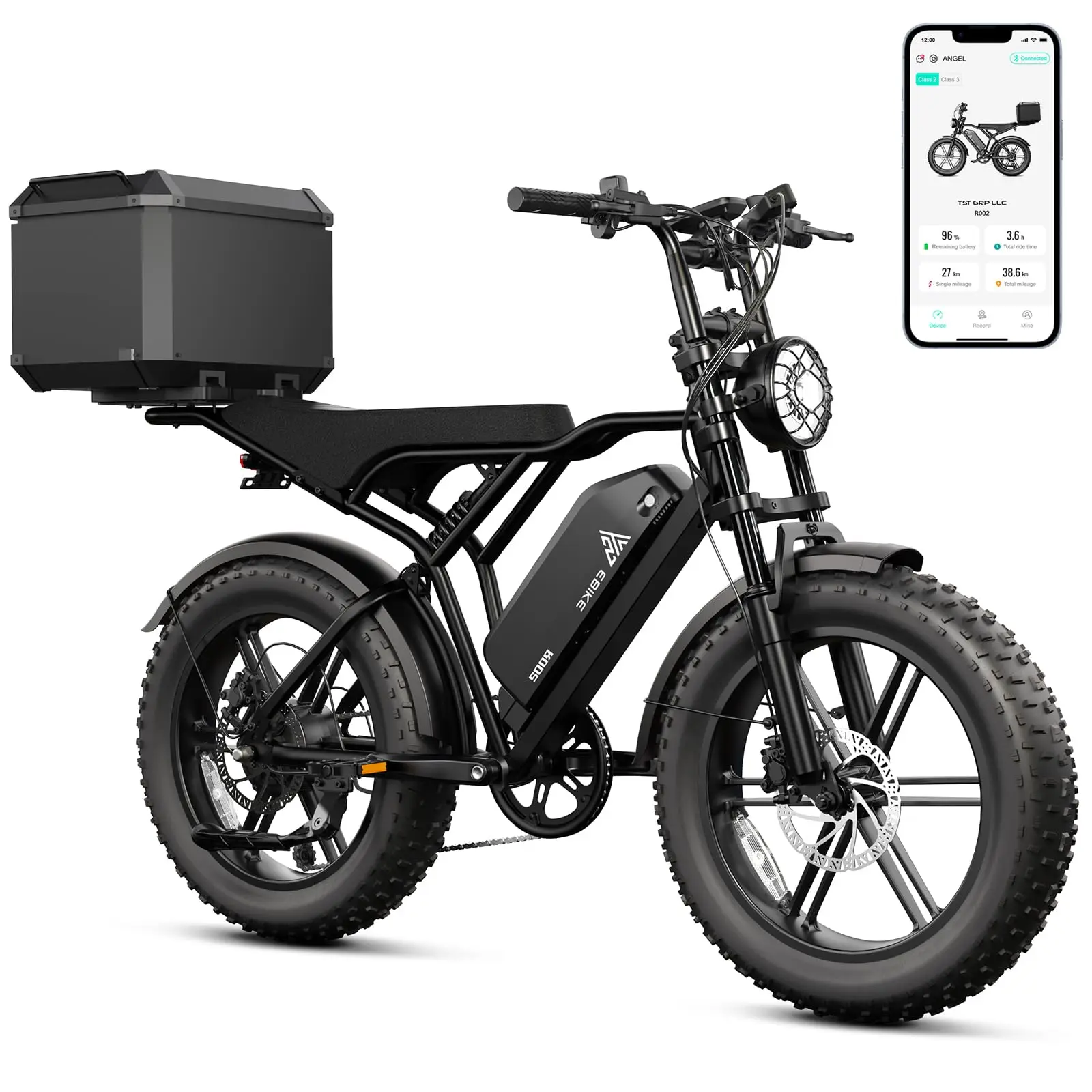 # 1000W 48v 15ah 25ah 25km/h Electric Bike 20inch Fat Tire Cargo E-bike Steel Electric Bicycle Frame EU Warehouse Adult Fatbike