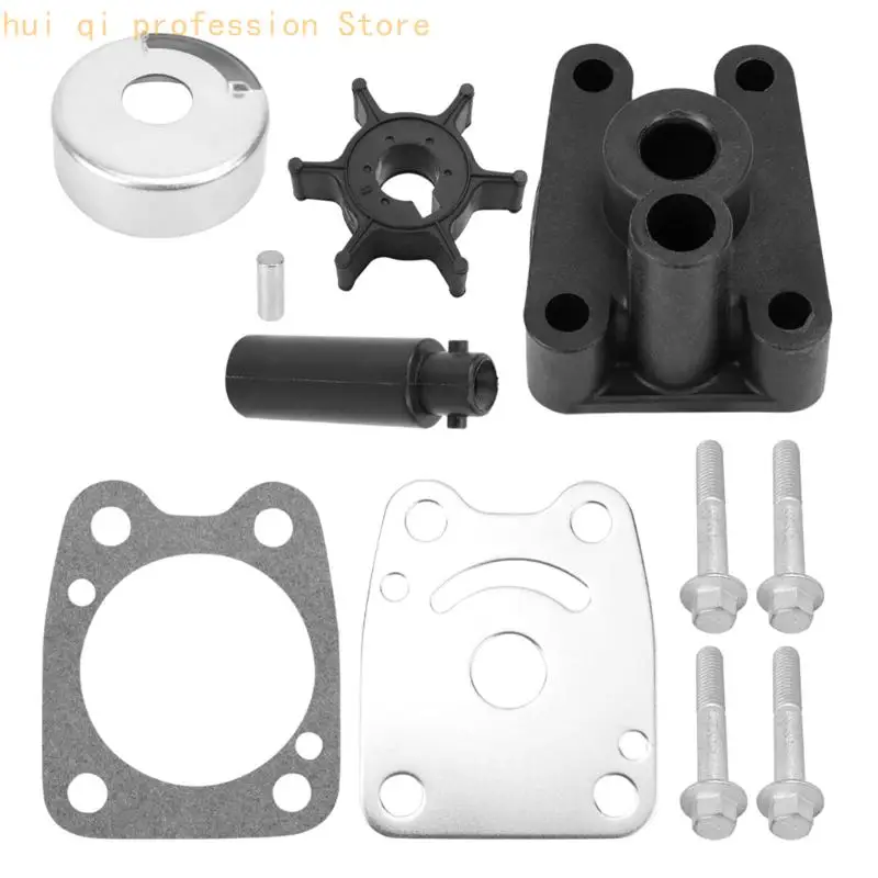 Marine-Wasserpumpen-Service-Kit mit Laufrad-Verschleißplatte, Dichtung, Gehäuseteilen für kleine 4A 4HP 5C – Detail 9