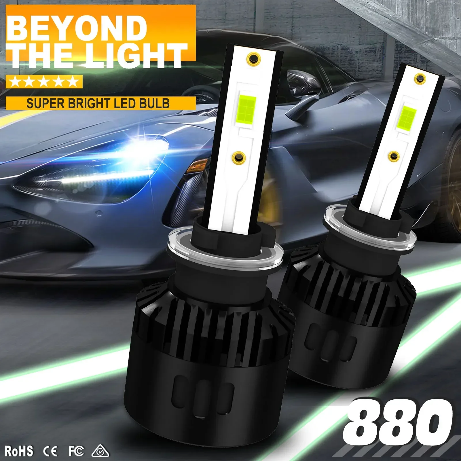 

P2 8000K 880 H27 LED Headlight Bulbs 48w H4 H7 H11 H8 H9 H1 880 H27 LED Car Headlights 5202 9007 HB3 9006 COB Bulb Fog Light