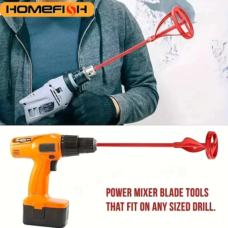 1 قطعة ملحقات خلاط طلاء الجبس بعمود سداسي ، مجداف التحريك الكهربائي ، حشو أسمنتي متعدد الوظائف