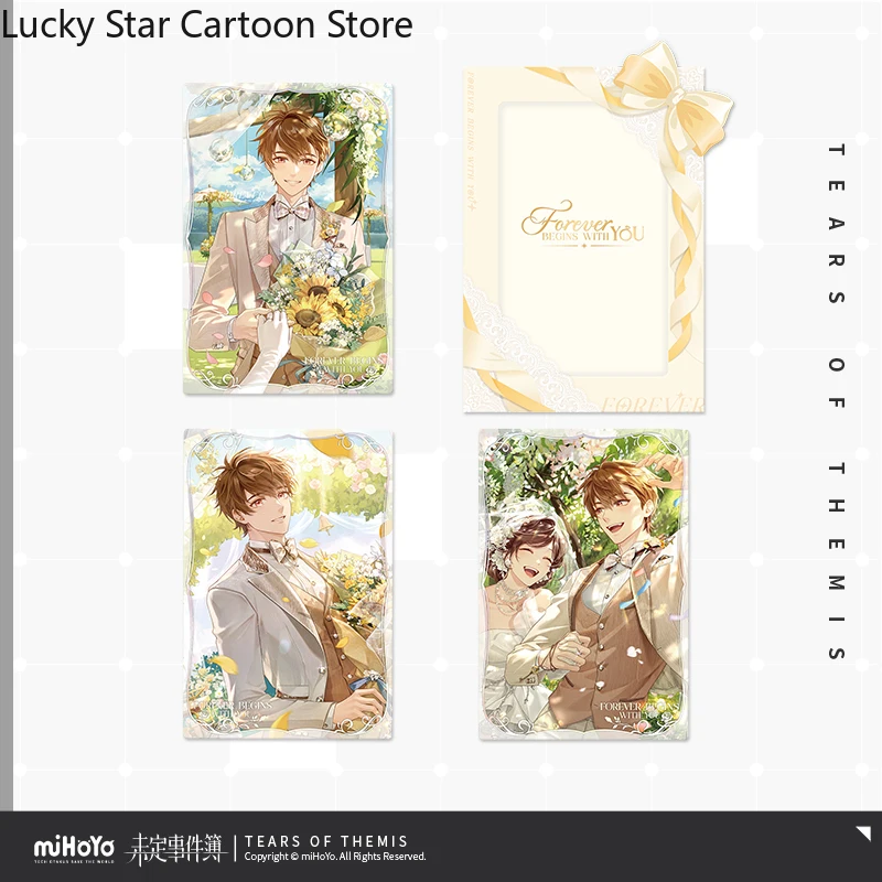 البيع الرسمي MiHoYo Presale Sunsyea Tears of Themis Cosplay إلى الأبد يبدأ معك مجموعة بطاقات تذكارية مجموعة Marius von Hagen