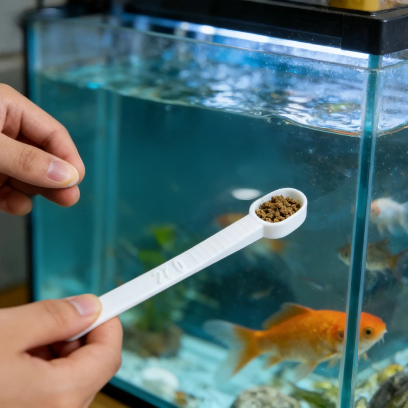 3PcsDifferent Sizes Fish Feeding Measuring Spoon Precise Quantitative Anti-spill Scoop For Goldfish Tropical Small Aquarium Tank