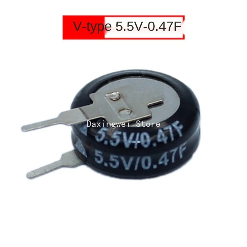 2PCS/Lot Super Capacitor 5.5V 0.1F 0.22F 0.33F 0.47F 0.68F 1F 1.5F 4.0F Button Type Farrah Supercapacitor VHC Type