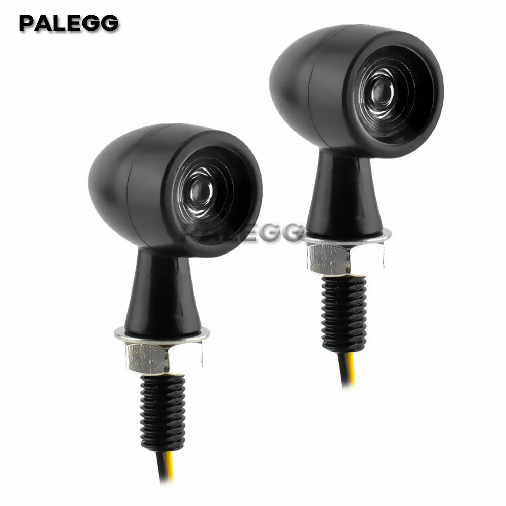 8mm Motorcycle Mini LED Turn Signal Light Bullet Moto flashing Light clignotant Smoke led 12V Fit for Kawasaki Suzuki Yamaha