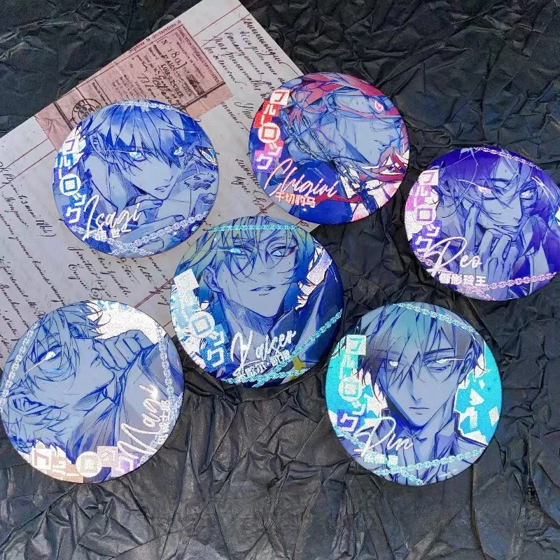

6 шт./компл. аниме синий замок 58 мм значок для рюкзаков Meguru Rensuke Hyouma Yoichi значки одежда ювелирные изделия броши подарок