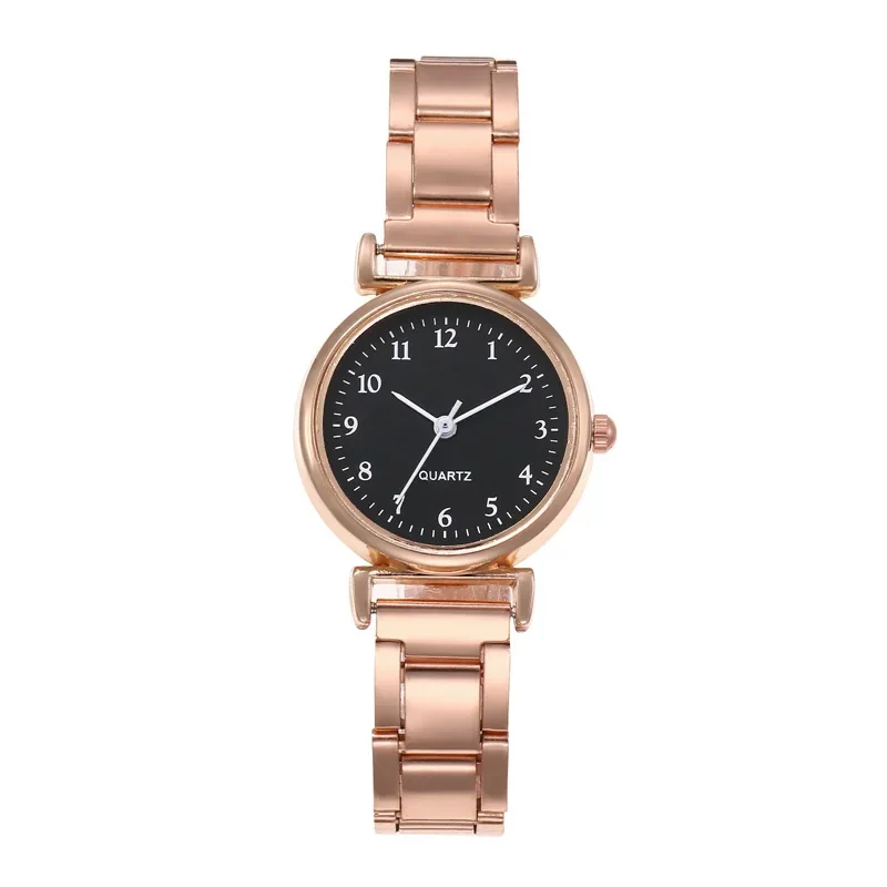 MAYZHISU Gold Women Watch Simple Stainless Steel Women Quartz Watches Fashion Round Wristwatch Clock for Ladies Student Gifts