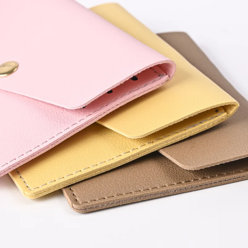 PU Leather Card Wallet, Large Capacity Portable Multi‑Card Slot Ultra Slim Card Holder for Men Women