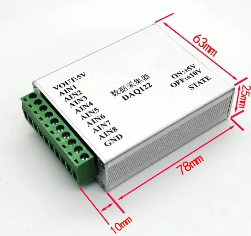 USB High Speed 16 Bit 8 Channel Synchronous Sampling Data Capture Board