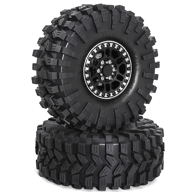 4PCS RC Car Upgrade 1.9Inch Tire Hub For 1/10 TRX4 90046 SCX10 RC Car Upgrade Accessories Black