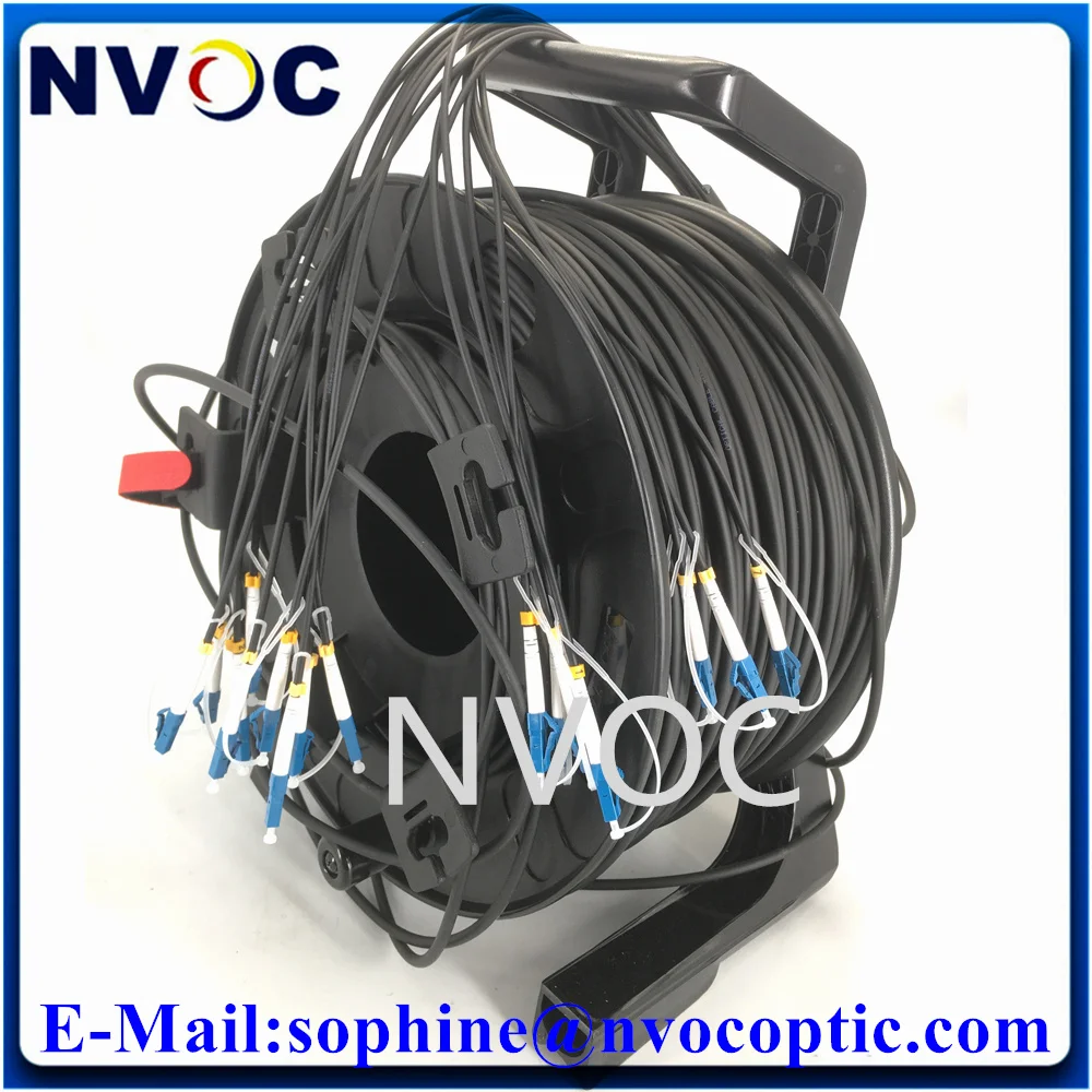 8Core Single Mode LC-LC Extension 150M Optical Fiber Cable 4.5/5.0mm Optic Fibre LSZH/TPU Jacket With PCD310 Protable Reel/Coil