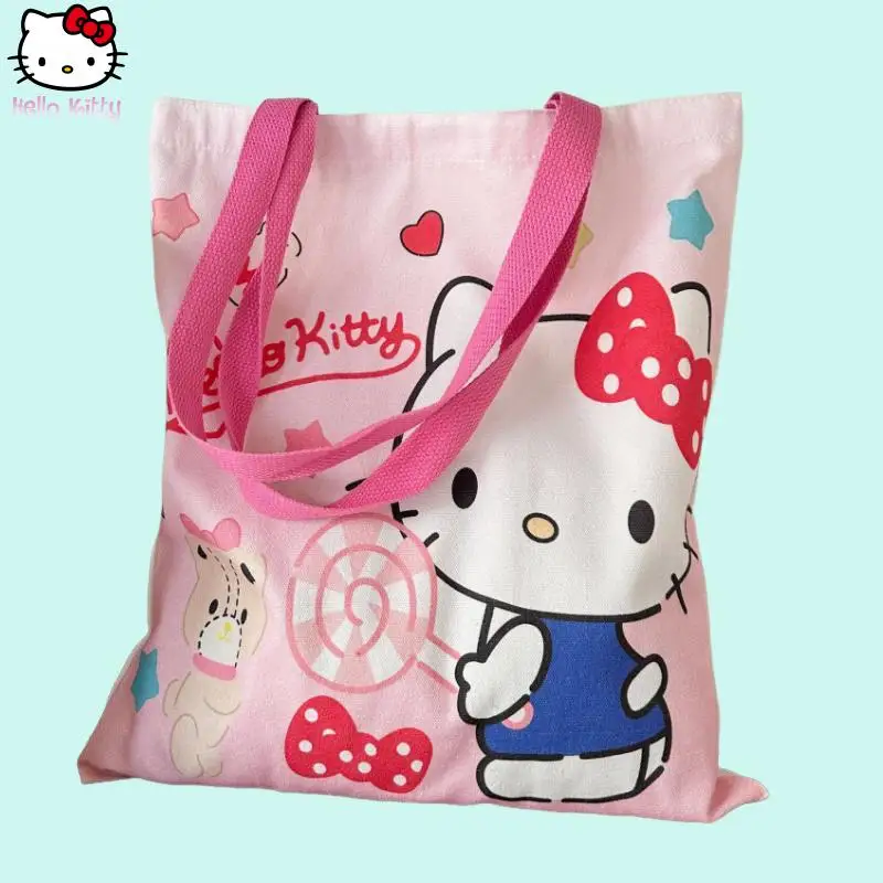 

Hello Kitty Sanrio Girl мультяшная косметичка аниме Kuromi Kawaii косметичка модная сумка студенческий учебник класс холщовая сумка