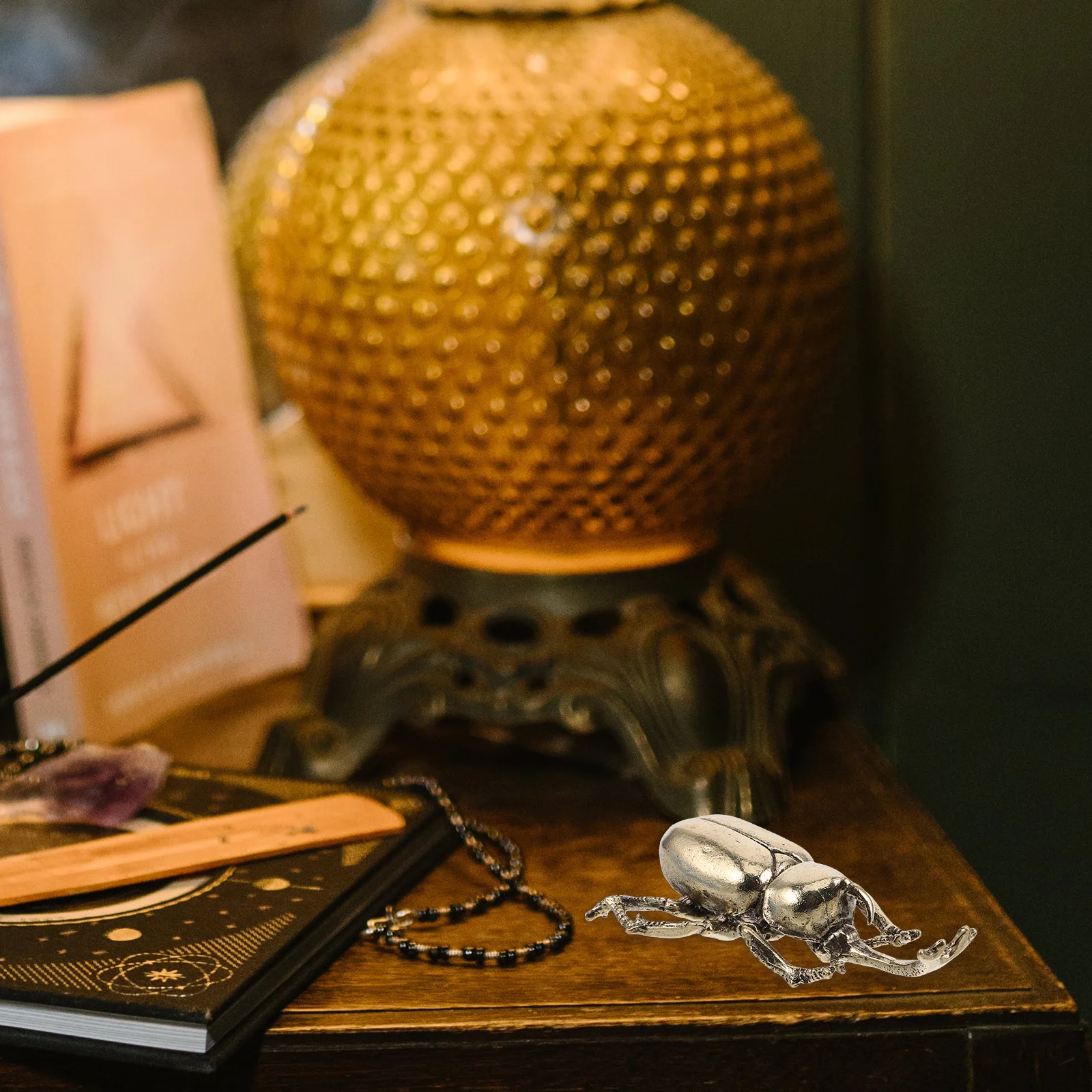 خمر البرونزية خنفساء النحاس الشاي الحيوانات الأليفة مكتب صغير سطح المكتب الديكور الصلبة المعادن خنفساء النحت للديكور المنزل #6