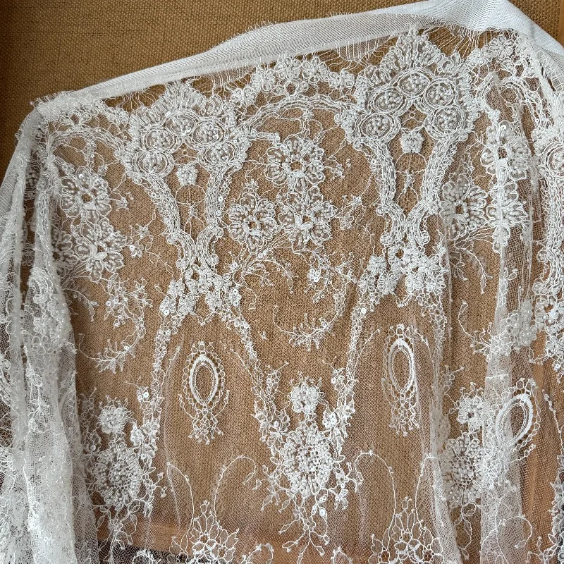 3M High Quality Eyelash Lace Trim 1.5M Wide Classic Embroidery Lace for Sewing