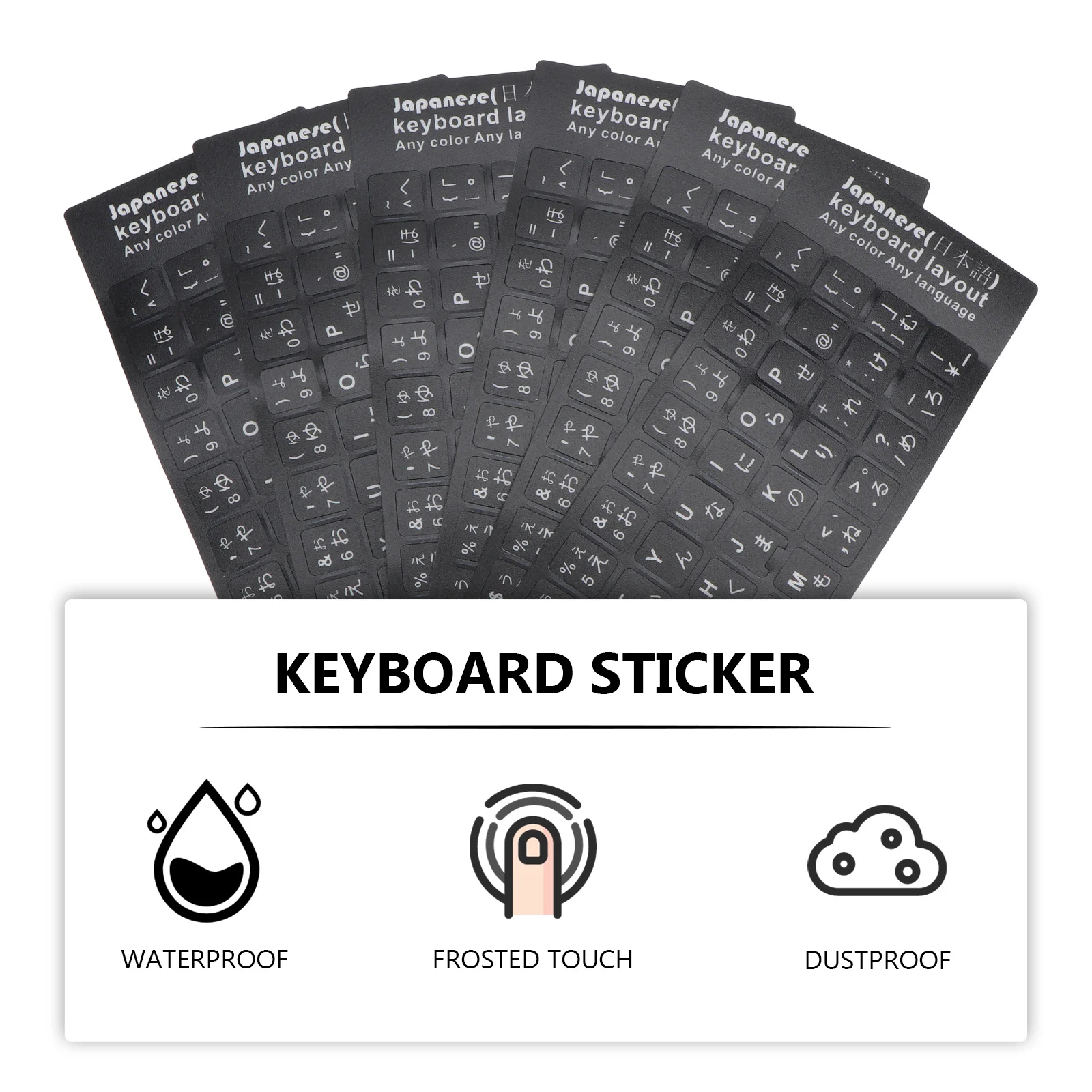 

10pcs Japanese Keyboard Stickers Multi-Language Universal Laptop Notebook Computer Accessories Replacement Skin Layout Keyboard