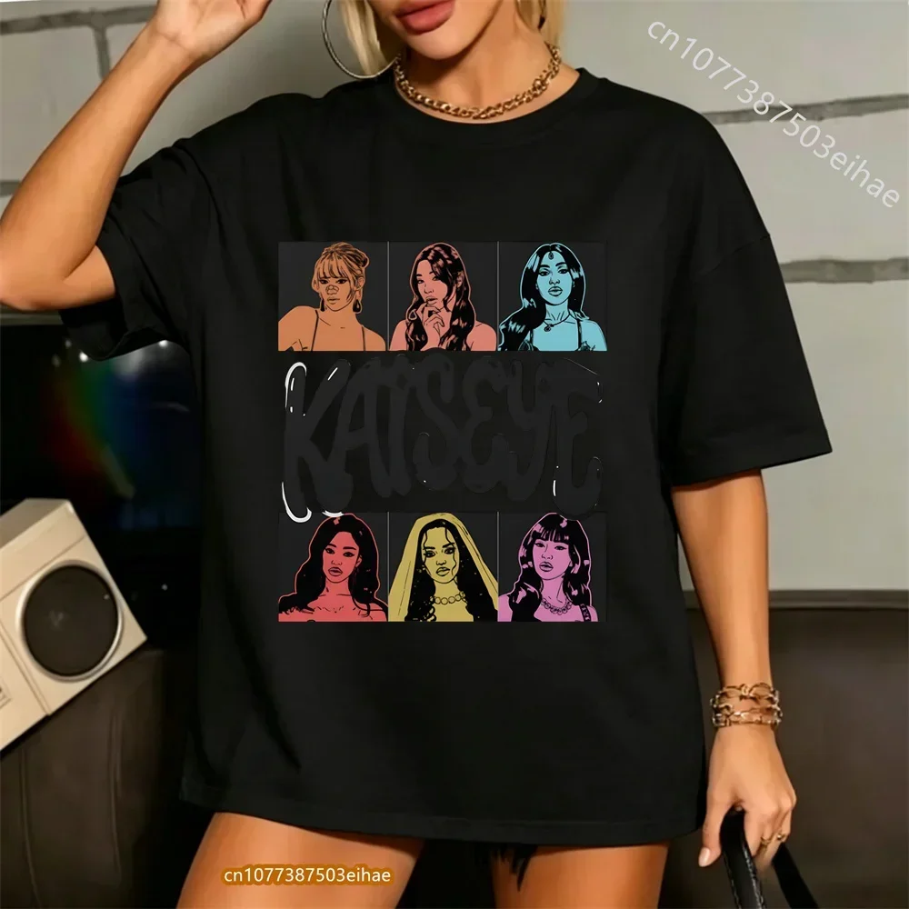 Girl Group Katseye Kpop Graphic Print Fashion T Shirts Pop Music Korean Aesthetic Oversized Soft Cotton Casual Tees Women Kids