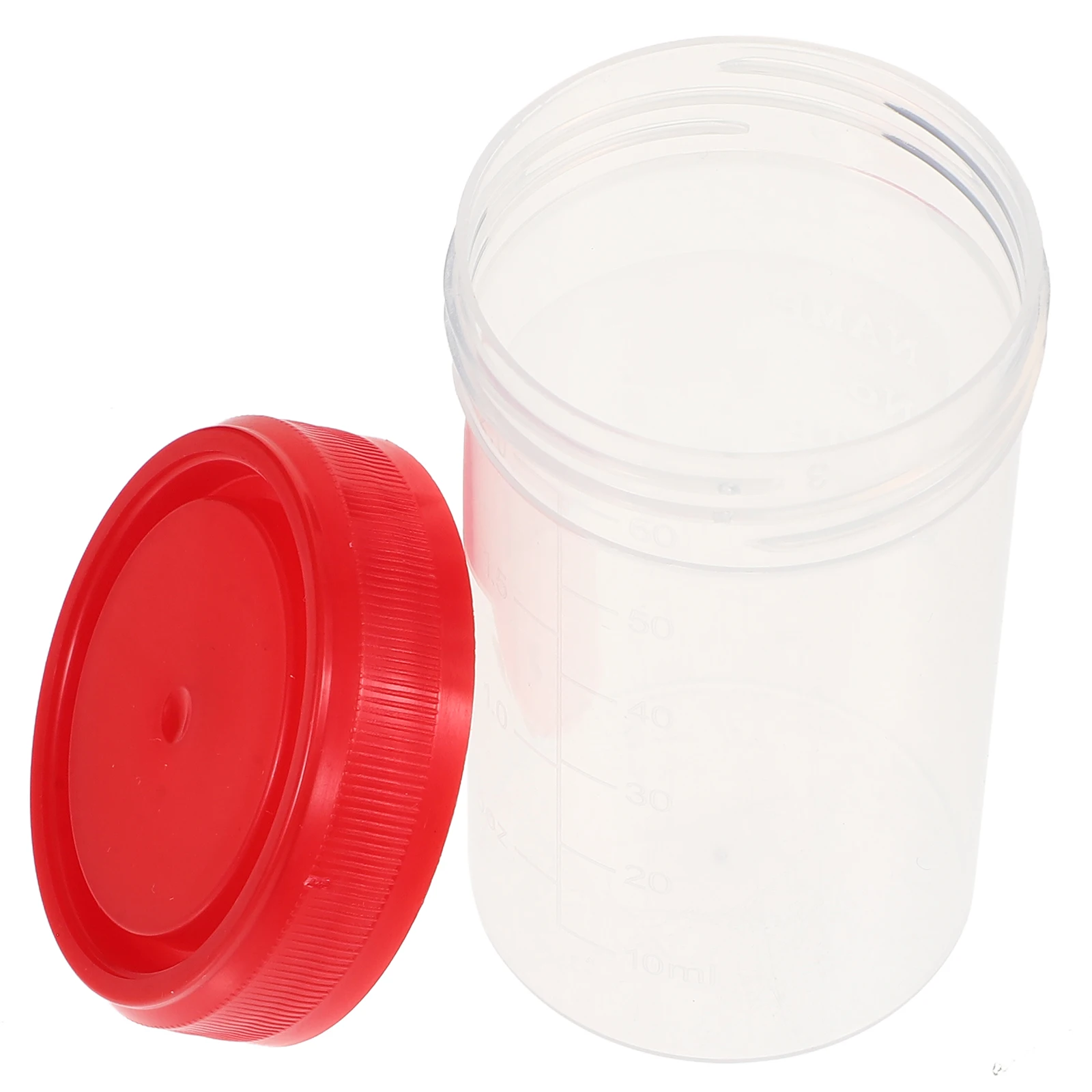 15 Pcs Sampling Cup Urine specimen cups with lids Plastic Fluid Sample Container with Scale The Cups Containers Lids Specimen