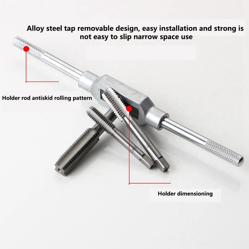Juego de machos y troqueles de mano con 32 juegos de herramientas de grifo y troquelado, herramienta de taladro, Se, nuevo, 32 piezas