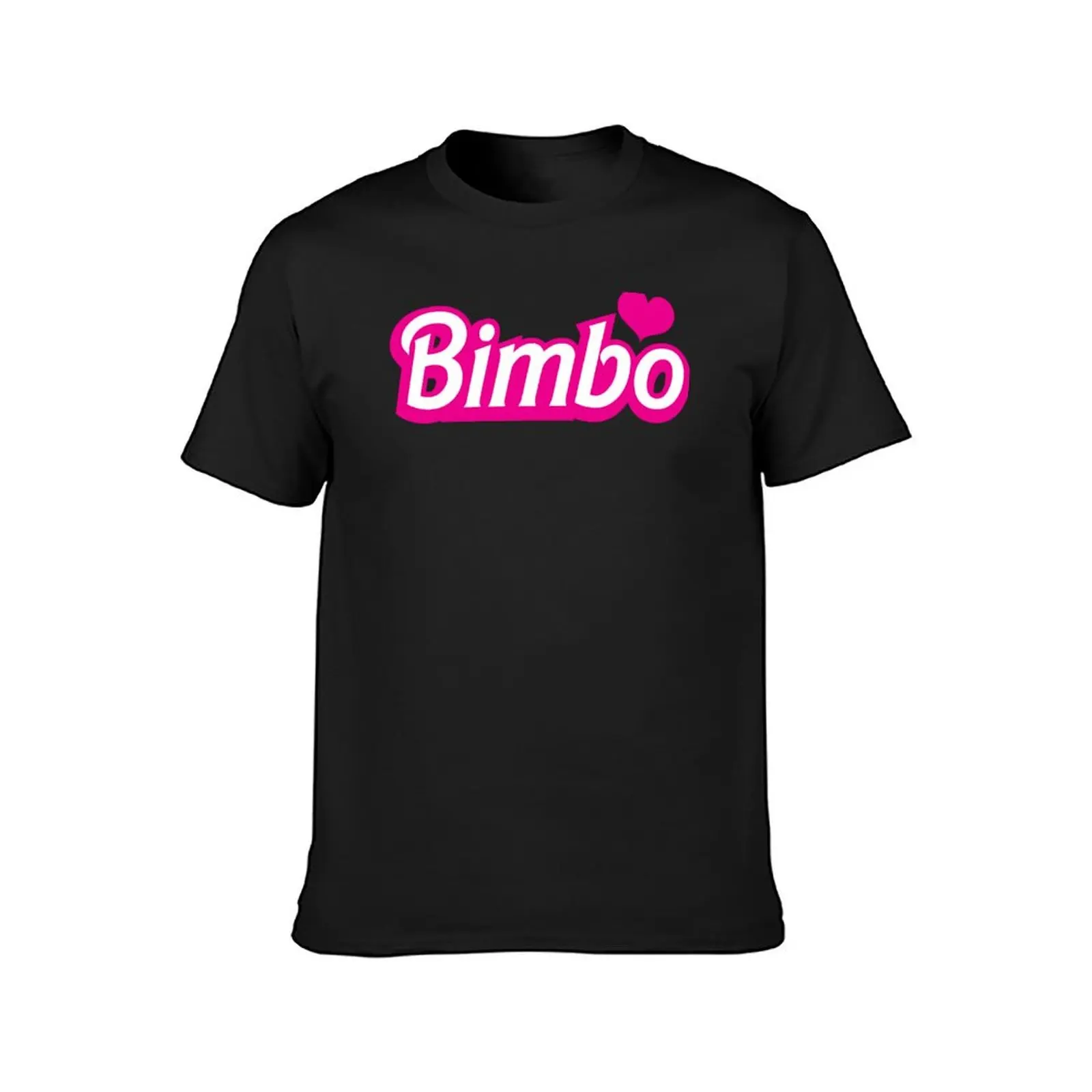 Bimbo in cute little dolly doll font T-Shirt summer top blanks for a boy Short sleeve tee men