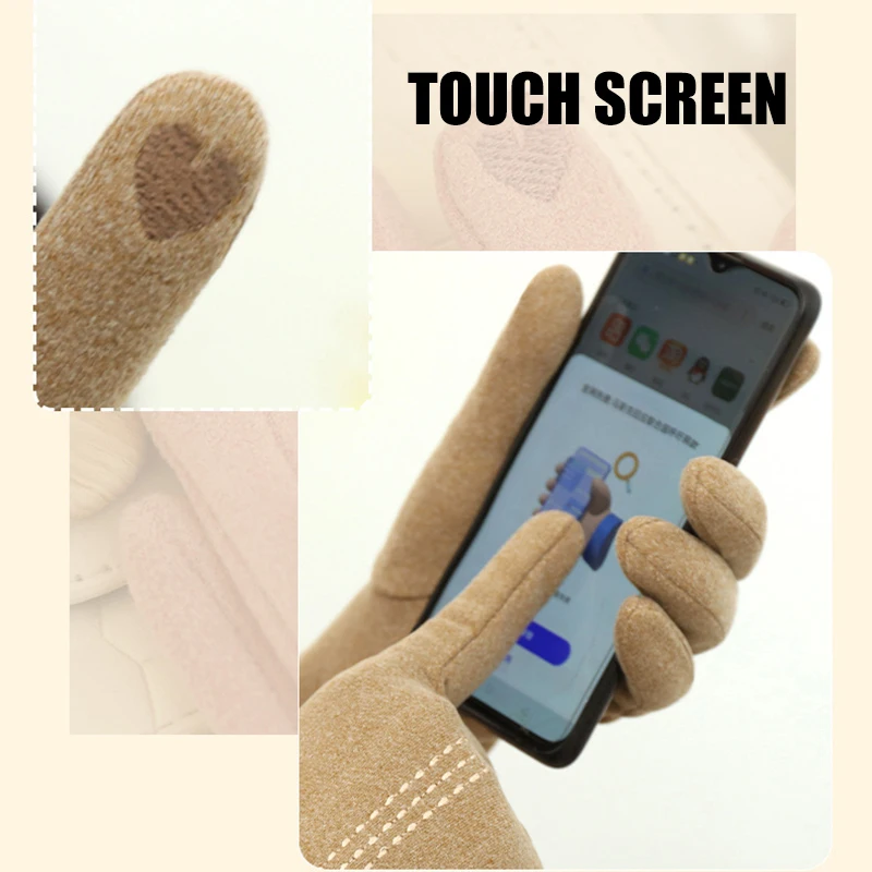 2022New Fashion Lady Glove Mittens Women Winter Elegant Vintage Touch Screen Driving Keep Warm Windproof Gloves Dropshiping G177