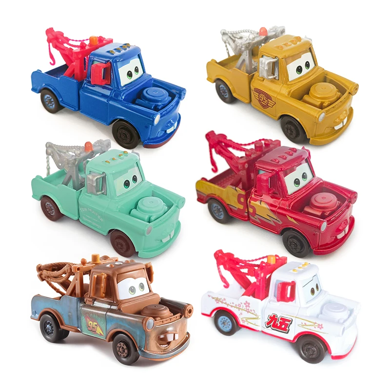 Disney Toy Car 1:55 Pixar Cars 6 Styles Mater Collection 95 Lightning McQueen Diecast Metal Alloy Racing Toys Model Kids Gifts