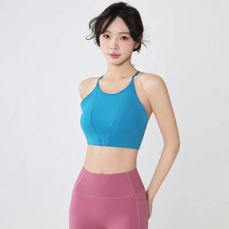 

High Intensi Sports Bra Fitn Yoga Vest Qui Dry Sports Underwear Fixed Breathable Anti Sliding Running Bra